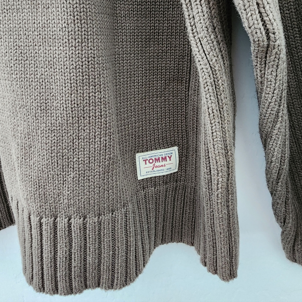 Men's Tommy Hilfiger 100% Cotton Sweater, Olive Green,XXL,Great Quality & Detail - Picture 2 of 7